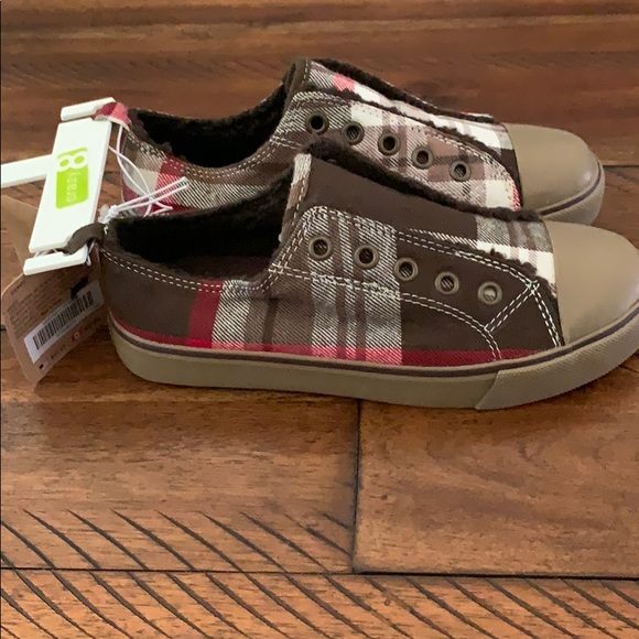 Crazy 8 Other - NWT Crazy 8 Brown Plaid No Lace Slip On Shoes 1